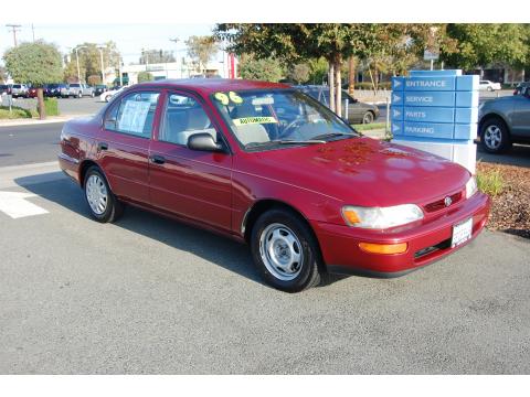 Sunfire Red Pearl Toyota Corolla 1.6.  Click to enlarge.