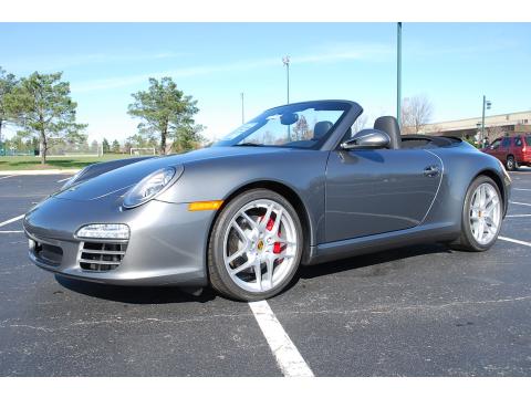 Meteor Grey Metallic Porsche 911 Carrera 4S Cabriolet.  Click to enlarge.