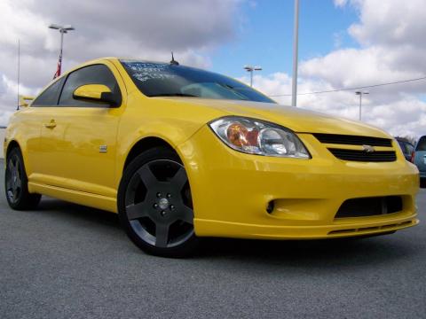 Rally Yellow Chevrolet Cobalt SS Supercharged Coupe.  Click to enlarge.