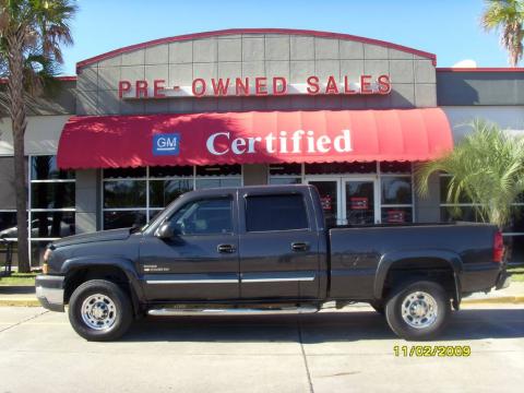 Dark Gray Metallic Chevrolet Silverado 2500HD LS Crew Cab.  Click to enlarge.