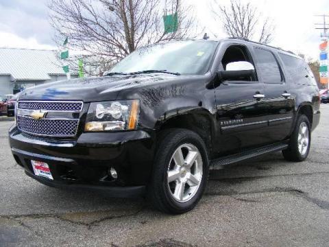 Black Chevrolet Suburban 1500 LTZ 4x4.  Click to enlarge.
