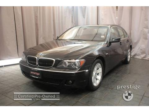 Jet Black BMW 7 Series 750i Sedan.  Click to enlarge.