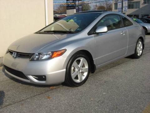 Alabaster Silver Metallic Honda Civic EX Coupe.  Click to enlarge.