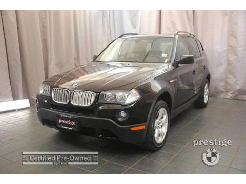Jet Black BMW X3 3.0si.  Click to enlarge.