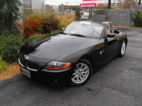 Jet Black BMW Z4 2.5i Roadster.  Click to enlarge.