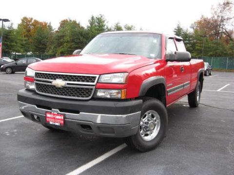 Victory Red Chevrolet Silverado 2500HD LS Extended Cab 4x4.  Click to enlarge.
