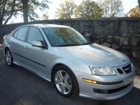 Silver Metallic Saab 9-3 Aero Sport Sedan.  Click to enlarge.
