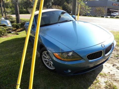 Maldives Blue Metallic BMW Z4 2.5i Roadster.  Click to enlarge.