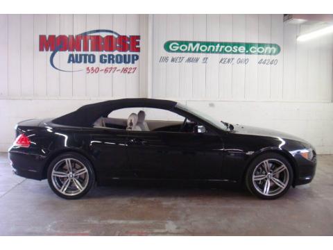 Jet Black BMW 6 Series 650i Convertible.  Click to enlarge.