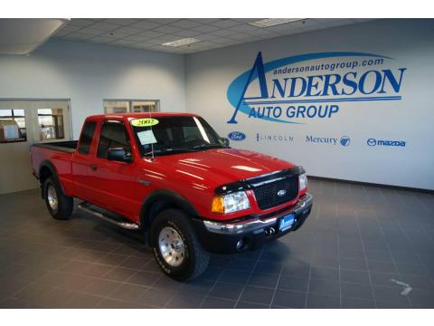 Bright Red Ford Ranger XLT FX4 SuperCab 4x4.  Click to enlarge.