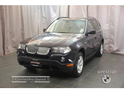 Monaco Blue Metallic BMW X3 3.0si.  Click to enlarge.