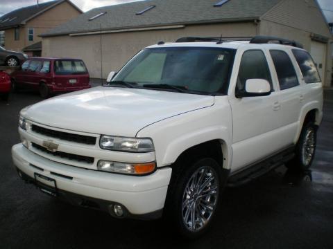 Summit White Chevrolet Tahoe Z71 4x4. Click to enlarge. Summit White Chevrolet Tahoe Z71 4x4. Click to enlarge.