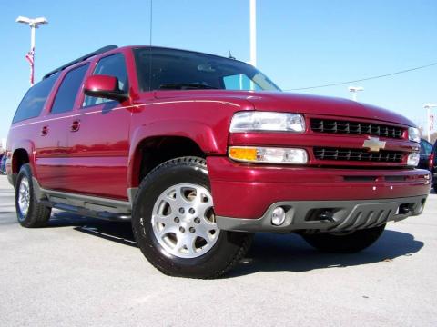 Sport Red Metallic Chevrolet Suburban 1500 Z71 4x4.  Click to enlarge.