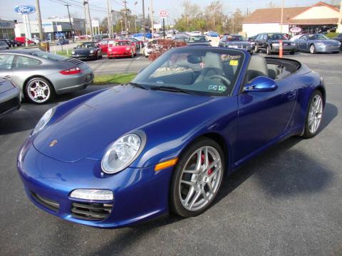 Aqua Blue Metallic Porsche 911 Carrera S Cabriolet.  Click to enlarge.