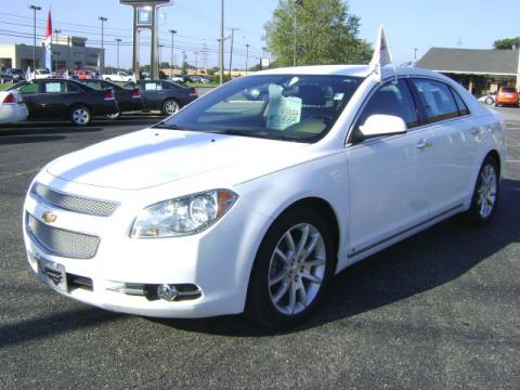 Summit White Chevrolet Malibu LTZ Sedan.  Click to enlarge.