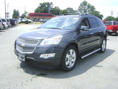 Cyber Gray Metallic Chevrolet Traverse LTZ.  Click to enlarge.