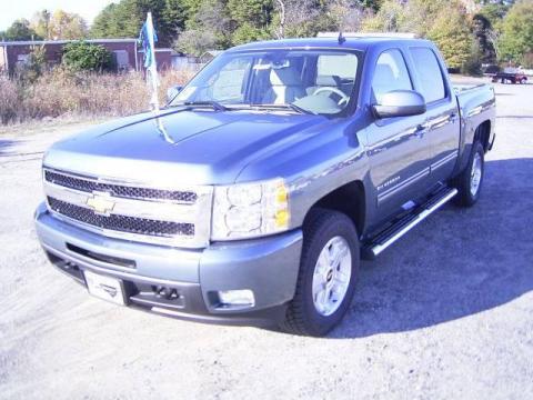 Blue Granite Metallic Chevrolet Silverado 1500 LTZ Crew Cab 4x4.  Click to enlarge.