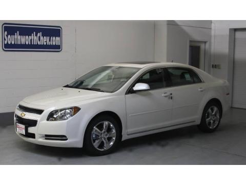 White Diamond Tricoat Chevrolet Malibu LT Sedan.  Click to enlarge.