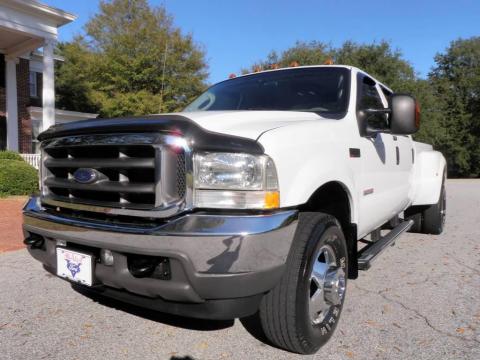 Oxford White Ford F350 Super Duty Lariat Crew Cab 4x4 Dually.  Click to enlarge.