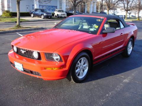 Torch Red Ford Mustang V6 Premium Convertible.  Click to enlarge.