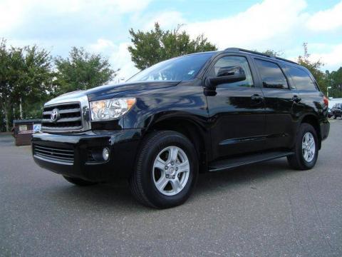 Black 2008 Toyota Sequoia SR5 with Sand Beige interior Black Toyota Sequoia 