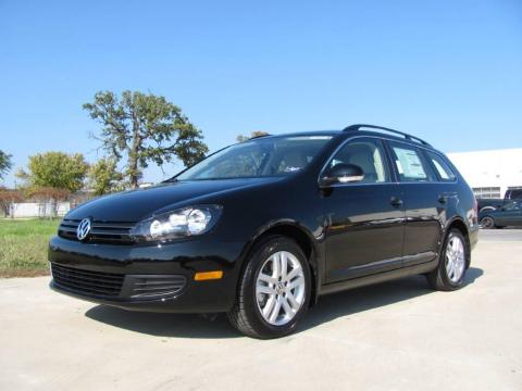Black Volkswagen Jetta TDI SportWagen.  Click to enlarge.