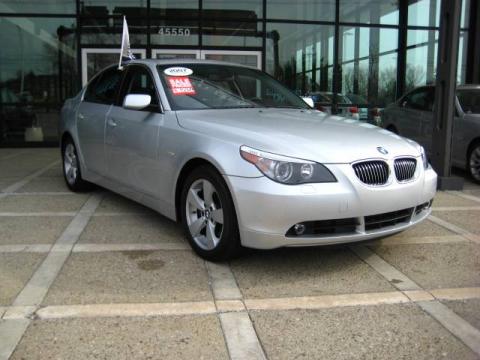 Titanium Silver Metallic BMW 5 Series 530xi Sedan.  Click to enlarge.