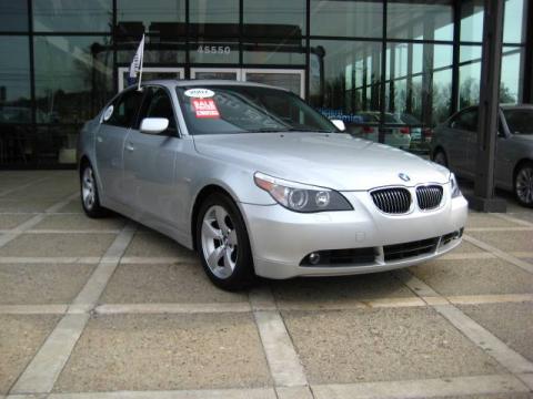 Titanium Silver Metallic BMW 5 Series 530i Sedan.  Click to enlarge.