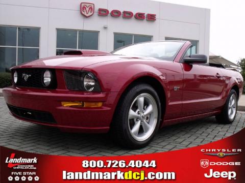 Dark Candy Apple Red Ford Mustang GT Premium Convertible.  Click to enlarge.