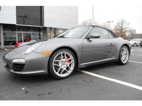 Meteor Grey Metallic Porsche 911 Carrera S Cabriolet.  Click to enlarge.