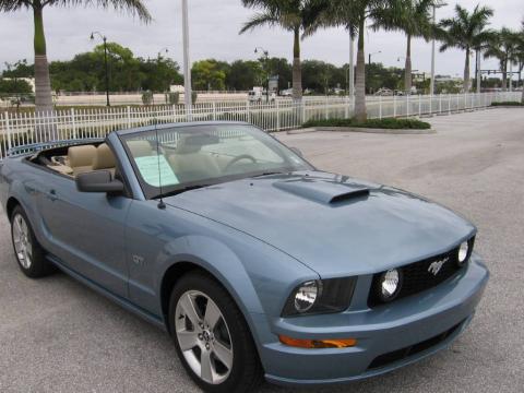 Windveil Blue Metallic Ford Mustang GT Premium Convertible.  Click to enlarge.
