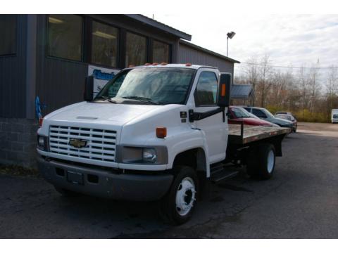 Summit White Chevrolet C Series Kodiak C4500 Stake Truck.  Click to enlarge.