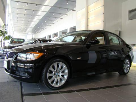 Jet Black BMW 3 Series 328xi Sedan.  Click to enlarge.
