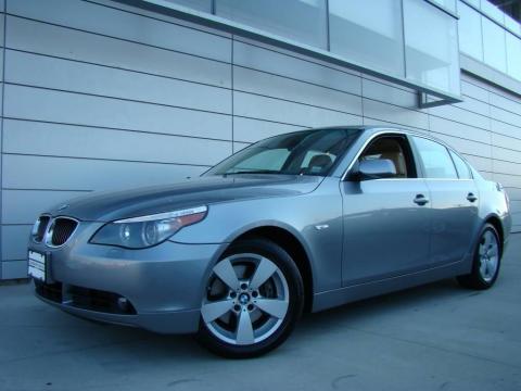 Silver Grey Metallic BMW 5 Series 530xi Sedan.  Click to enlarge.
