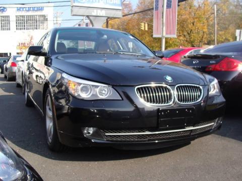 Jet Black BMW 5 Series 528i Sedan.  Click to enlarge.