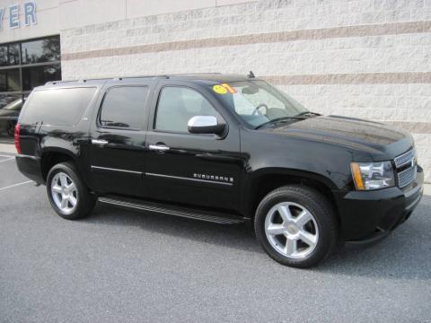 Black Chevrolet Suburban 1500 LTZ 4x4.  Click to enlarge.