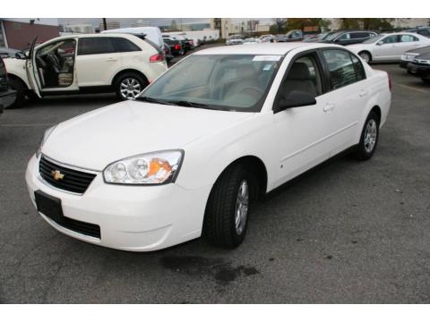 White Chevrolet Malibu Classic LS Sedan.  Click to enlarge.