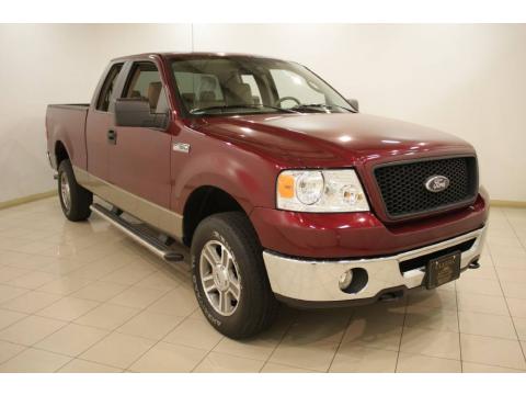 Dark Toreador Red Metallic Ford F150 XLT SuperCab 4x4.  Click to enlarge.