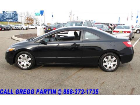 Nighthawk Black Pearl Honda Civic LX Coupe.  Click to enlarge.