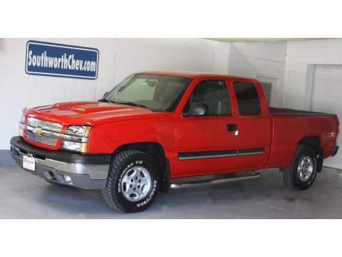 Victory Red Chevrolet Silverado 1500 LS Extended Cab 4x4.  Click to enlarge.