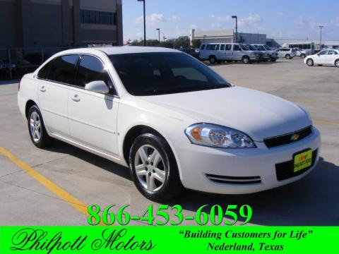 White Chevrolet Impala LS.  Click to enlarge.
