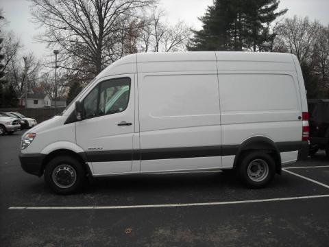 Arctic White Dodge Sprinter Van 3500 High Roof Cargo.  Click to enlarge.