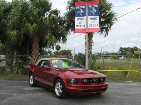 Redfire Metallic Ford Mustang V6 Premium Convertible.  Click to enlarge.
