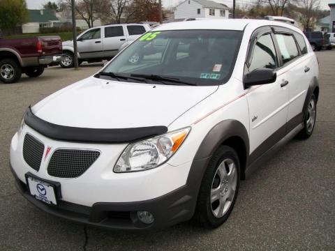 Frosty White Pontiac Vibe .  Click to enlarge.