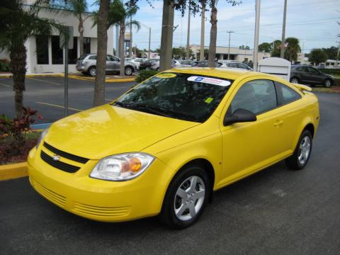 Rally Yellow Chevrolet Cobalt LS Coupe.  Click to enlarge.