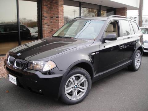 Black Sapphire Metallic BMW X3 3.0i.  Click to enlarge.
