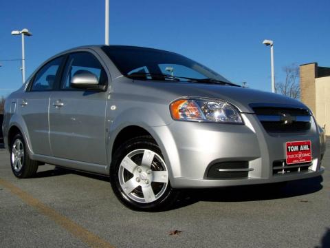 Cosmic Silver Metallic Chevrolet Aveo LS Sedan.  Click to enlarge.