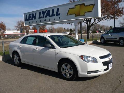 White Chevrolet Malibu LS Sedan.  Click to enlarge.