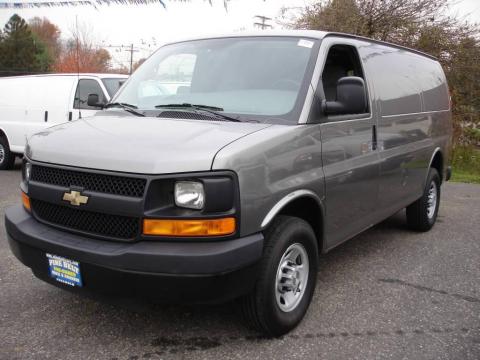 Graystone Metallic Chevrolet Express 2500 Cargo Van.  Click to enlarge.