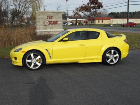 Lightning Yellow Mazda RX-8 .  Click to enlarge.